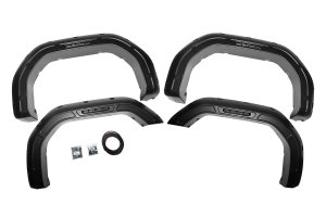 GMC Sierra 2500 HD Fender Flares - Rough Country - Defender - GBA Black - '20-'24